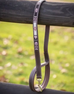 Pénélope Pearl Leather Dog Leash