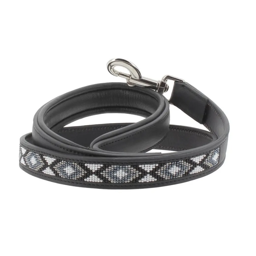 Pénélope Pearl Leather Dog Leash