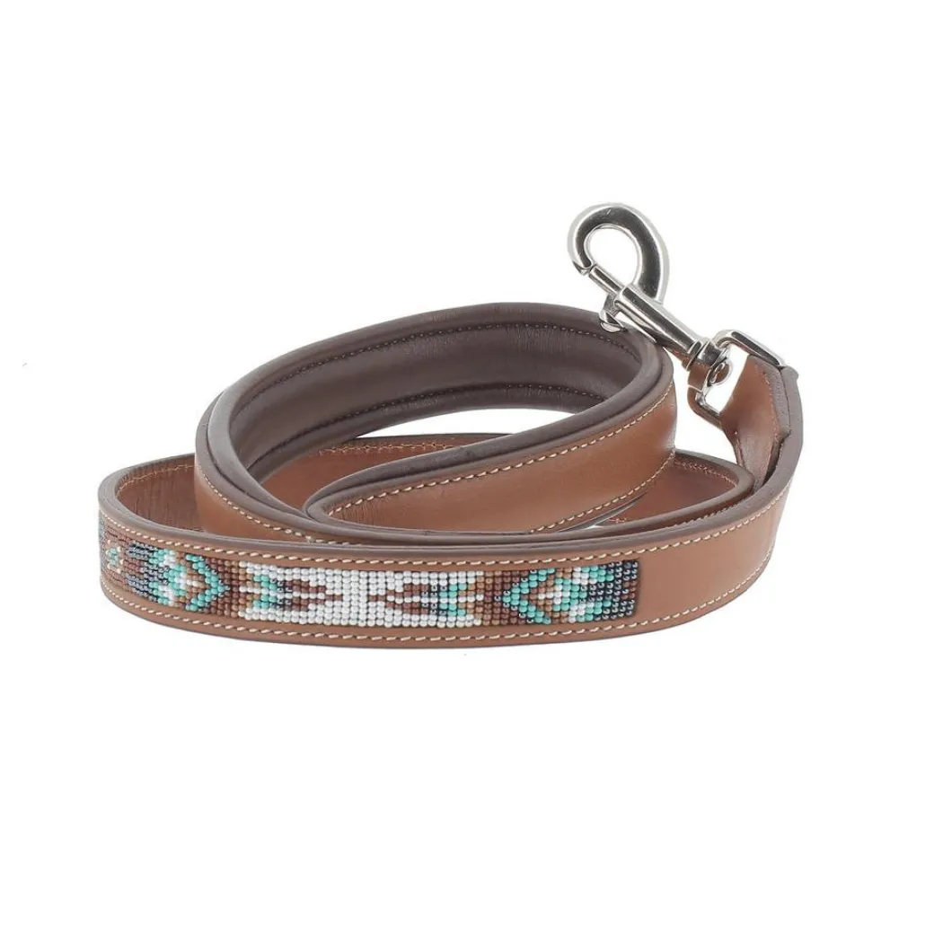 Pénélope Pearl Leather Dog Leash