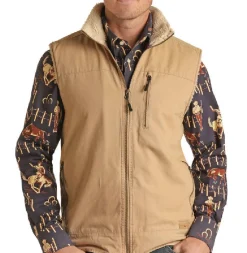 Powder River Berber Lined Canvas Vest
