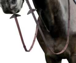 Prestige Fancy Stitch Rubber Reins + Stops 3/4"