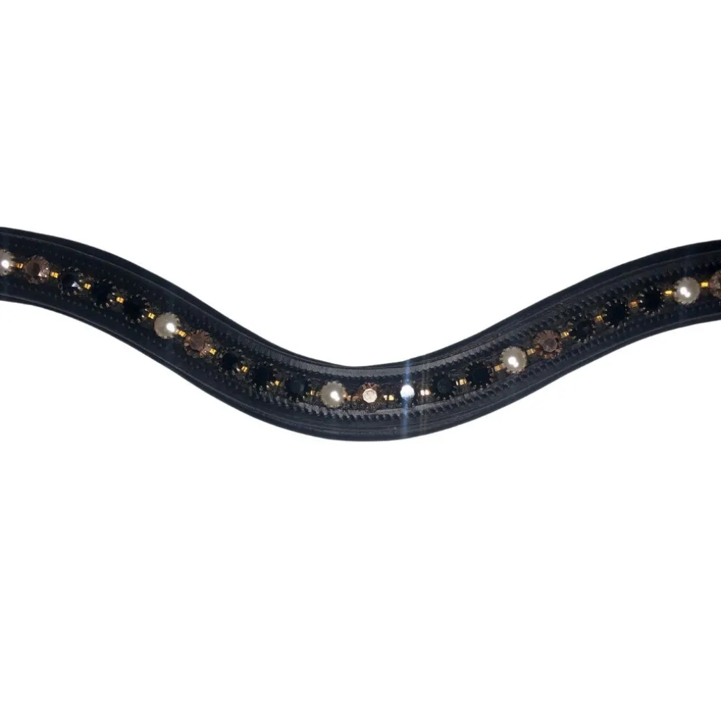 Red Barn Cobalt & Copper Curved Browband