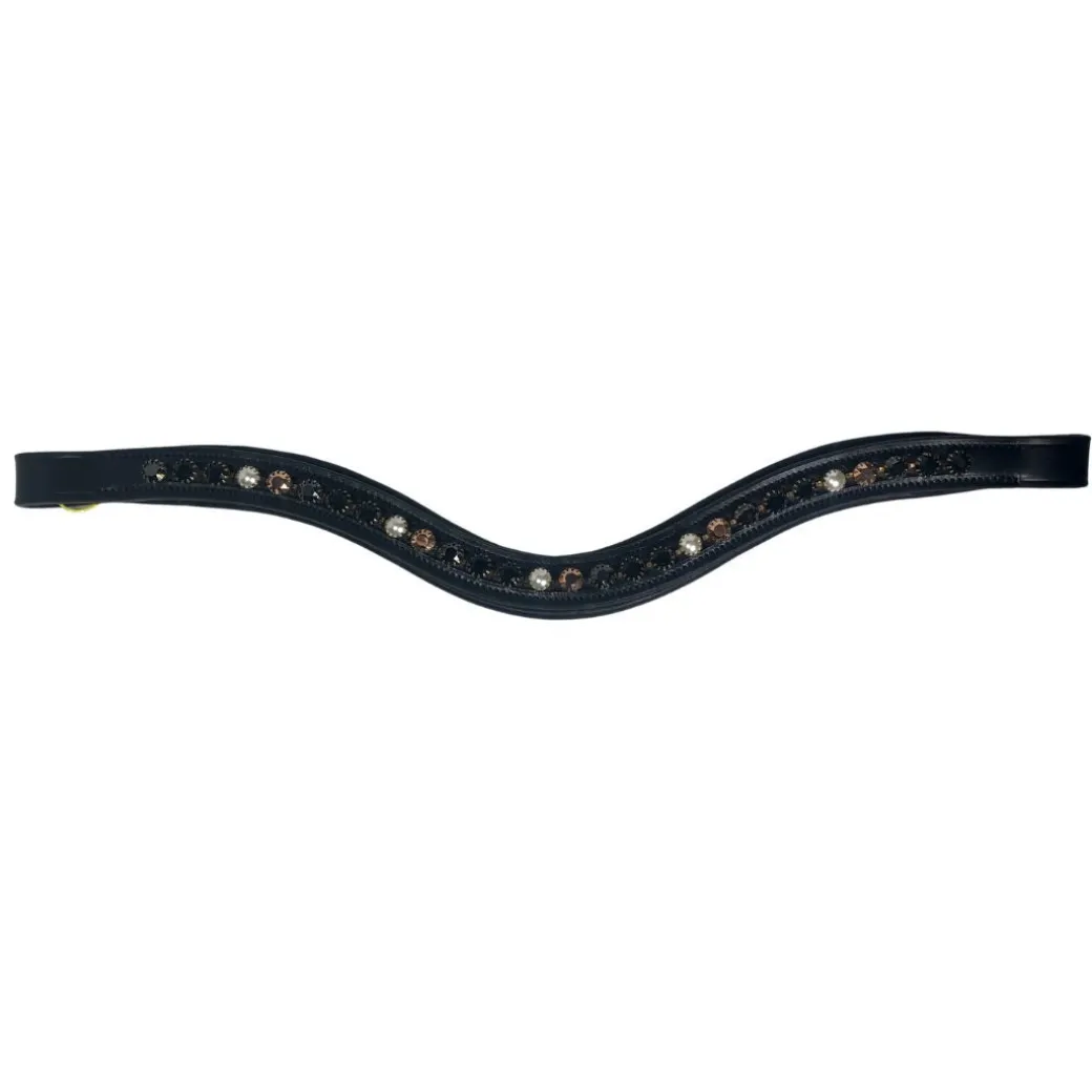 Red Barn Cobalt & Copper Curved Browband
