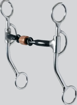 Reinsman 3-piece Sweet Iron Snaffle Bit with Copper Roller