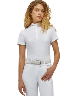 Rider's Gene Button SS White Competition Polo