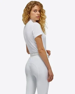 Rider's Gene Button SS White Competition Polo