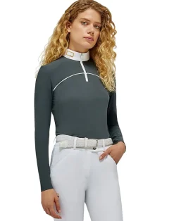 Rider's Gene Zip Long Sleeve Competition Polo