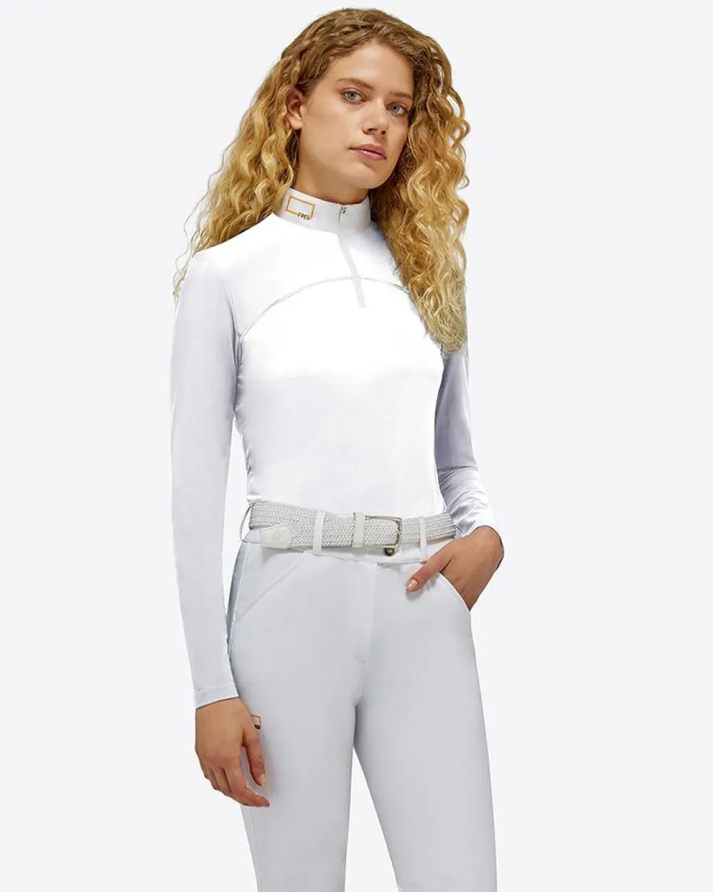 Rider's Gene Zip Long Sleeve Competition Polo