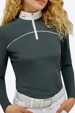 Rider's Gene Zip Long Sleeve Competition Polo