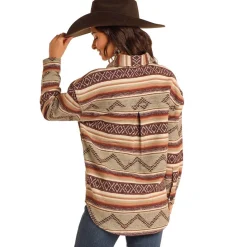 Rock & Roll Denim Aztec Shacket