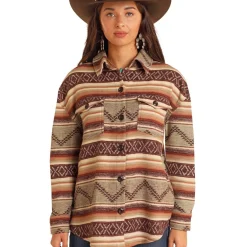 Rock & Roll Denim Aztec Shacket