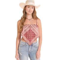 Rock & Roll Denim Bandana Tank Top