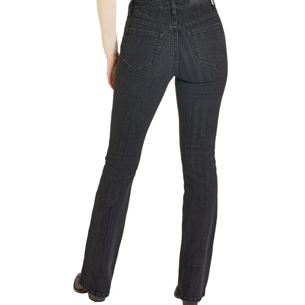 Rock & Roll Denim Black Jacquard HR Bootcut Jeans