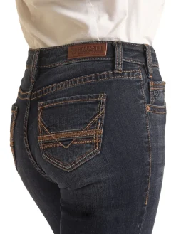 Rock & Roll Denim Brown Embroidery Jeans