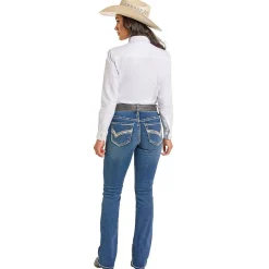 Rock & Roll Denim Cowhide Embroidered Jeans