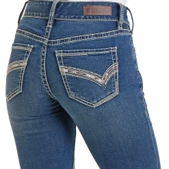 Rock & Roll Denim Cowhide Embroidered Jeans