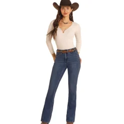 Rock & Roll Denim HR Side Seam Jeans