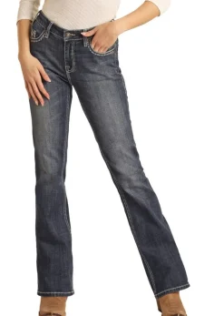 Rock & Roll Denim Longhorn Pocket Bootcut Jeans