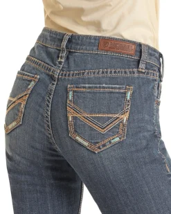 Rock & Roll Denim Petal Stitch Jeans