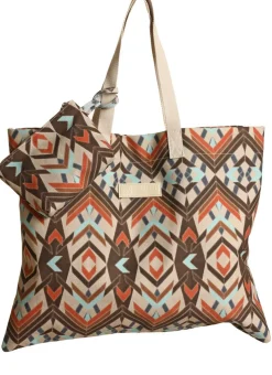 Rock & Roll Denim Printed Tote Bag