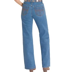 Rock & Roll Denim Round Pocket Wide Leg Jeans