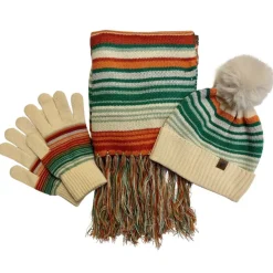 Rock & Roll Denim Scarf, Hat & Glove Set
