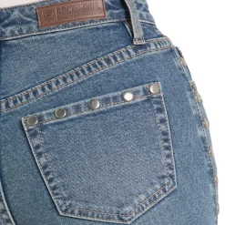 Rock & Roll Denim Silver Stud Straight Leg Jeans