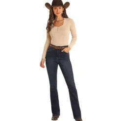 Rock & Roll Denim Snap Front Pocket Jeans
