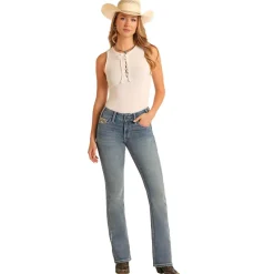 Rock & Roll Denim Steer Head Pocket Jeans