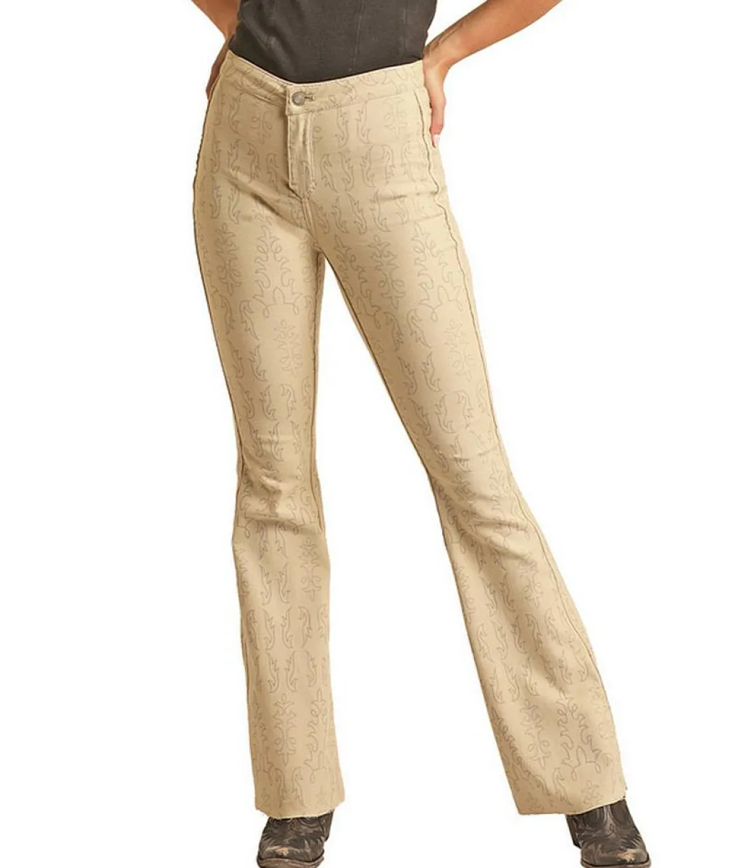 Rock & Roll Denim Stitch Reversible Flare Jeans