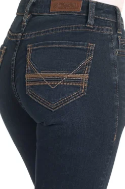 Rock & Roll Denim Stretch Embroidered Jeans