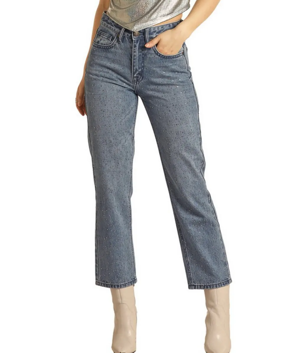 Rock & Roll Denim Studded Crop Jeans