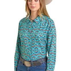 Rock & Roll Denim Tek Aztec LS Shirt