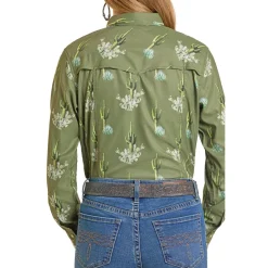Rock & Roll Denim Tek Cactus LS Shirt