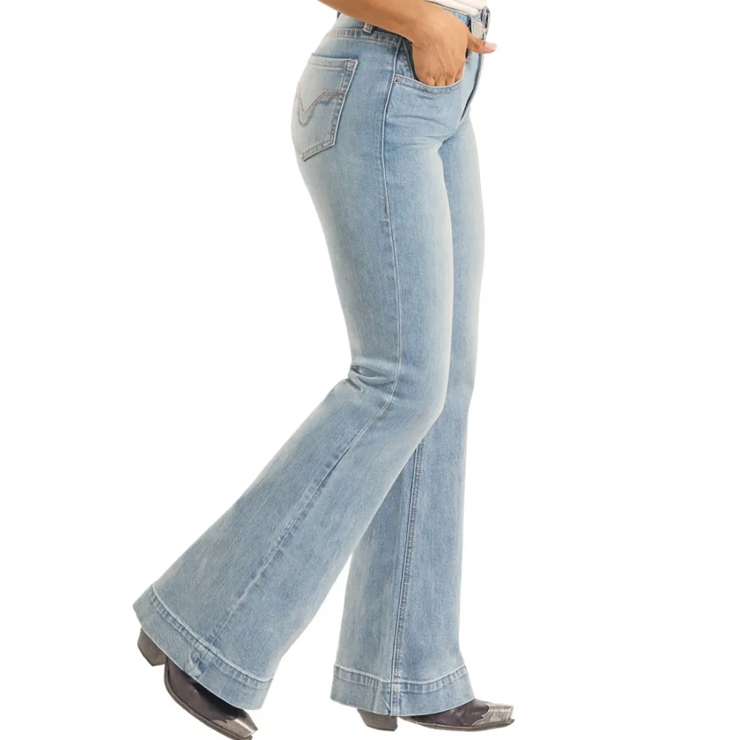 Rock & Roll Denim Turquoise Coin Pocket Trouser Jeans