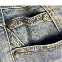 Rock & Roll Denim Turquoise Coin Pocket Trouser Jeans