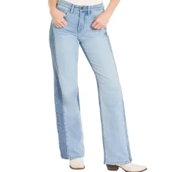 Rock & Roll Denim Two-Tone Denim Wide Leg Jeans