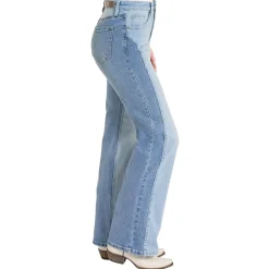 Rock & Roll Denim Two-Tone Denim Wide Leg Jeans