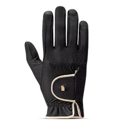 Roeckl Lona Riding Gloves | Black/Gold