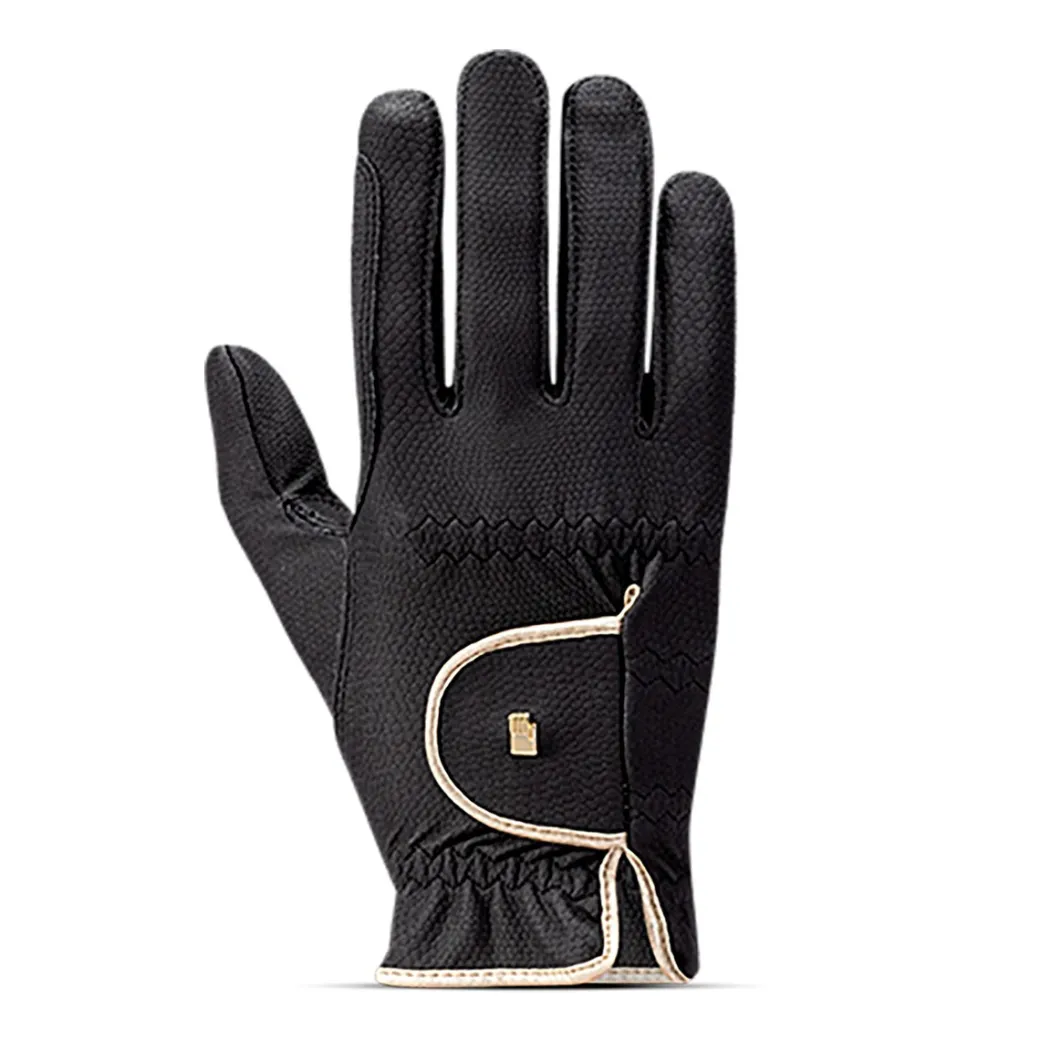 Roeckl Lona Riding Gloves | Black/Gold