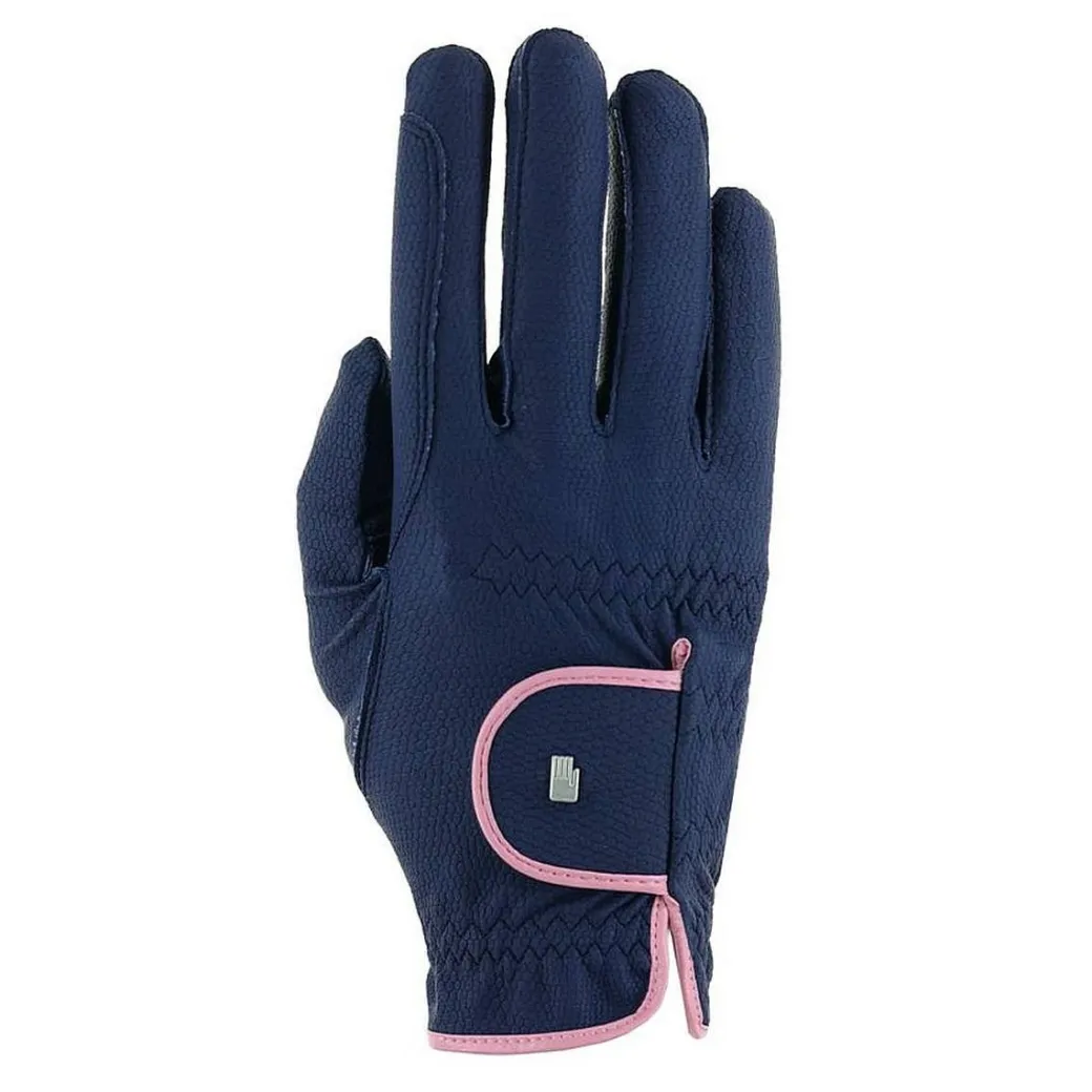 Roeckl Lona Riding Gloves Navy/Pink