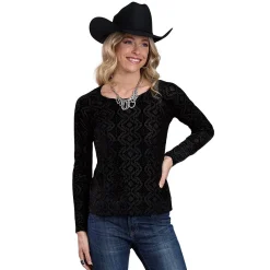 Roper Aztec Burnout Long Sleeve Shirt