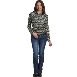 Roper Black/White Aztec Snap Shirt