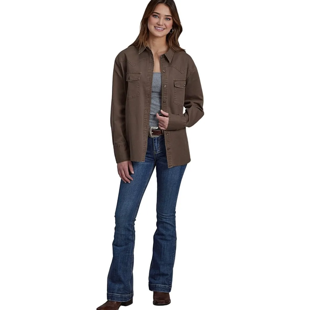 Roper Brown Canvas Shirt Jacket
