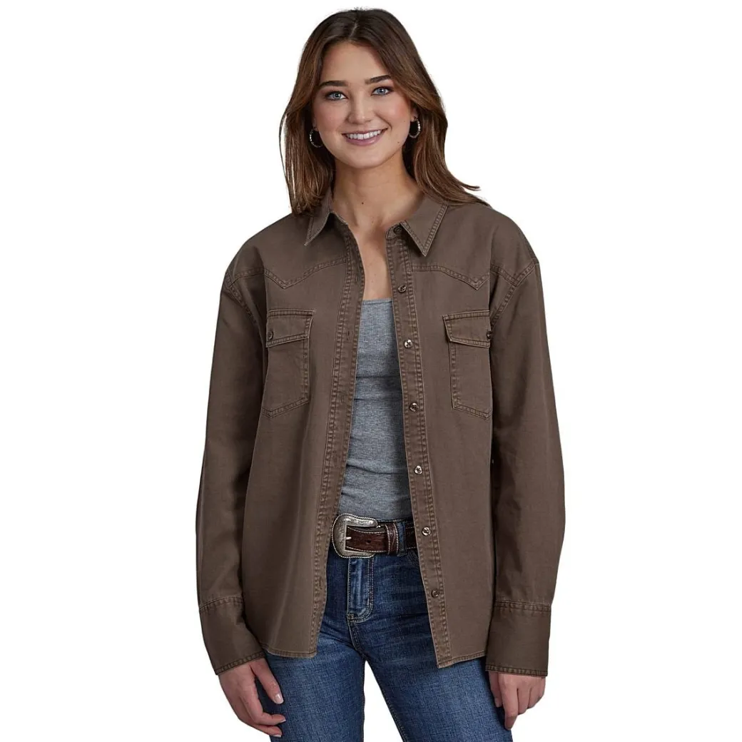 Roper Brown Canvas Shirt Jacket