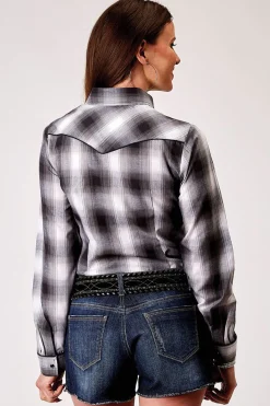 Roper Cactus Embroidered Plaid Shirt