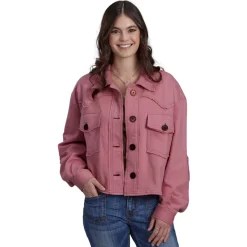 Roper Cropped Button Fleece Shirt