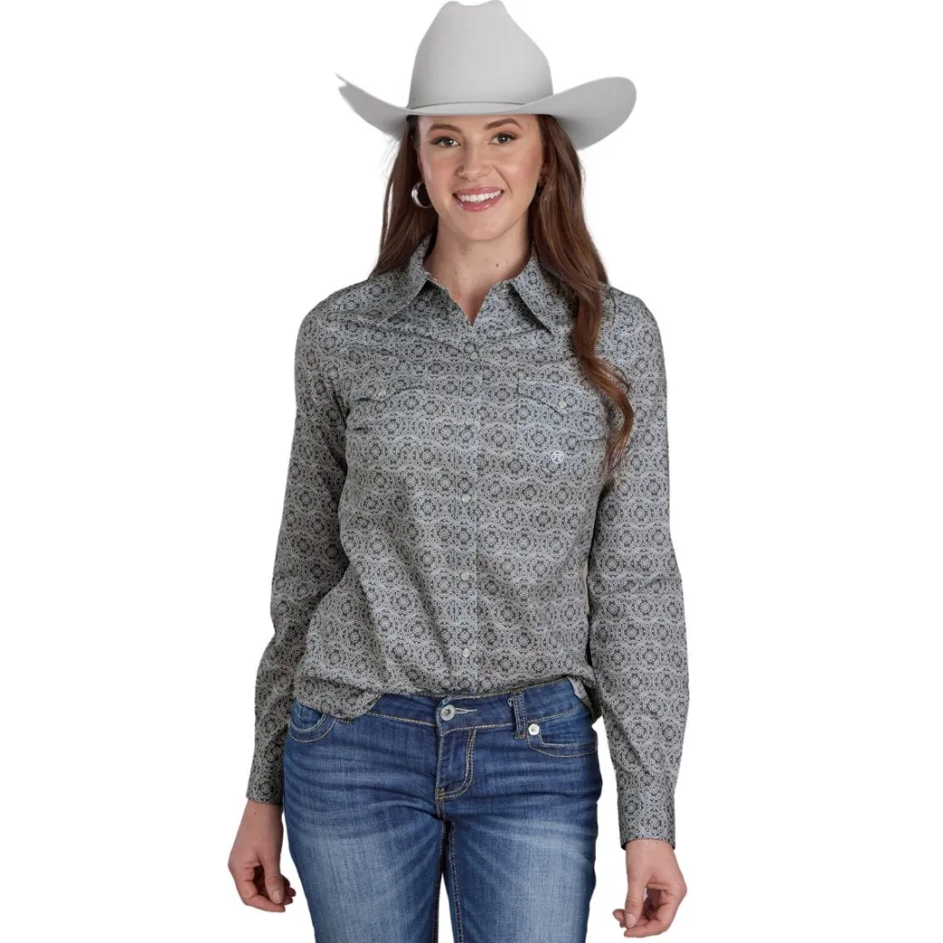 Roper Paisley Medallion Stretch Snap Shirt