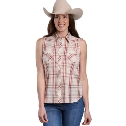 Roper Plaid Sleeveless Snap Shirt
