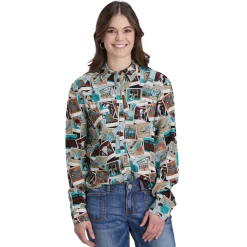 Roper Polaroid Western Blouse